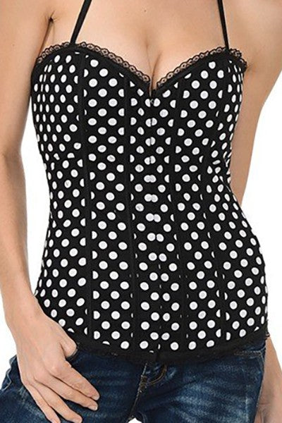 polka dot corset top