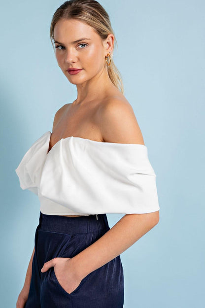 Off-The-Shoulder Crop Top - RK Collections Boutique