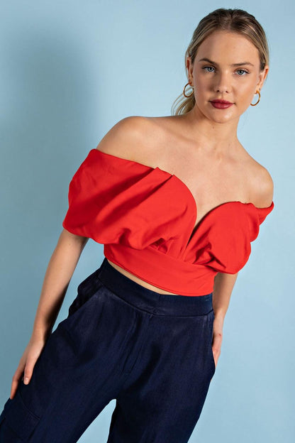 Off-The-Shoulder Crop Top - RK Collections Boutique