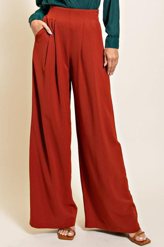 high waist wide leg pants