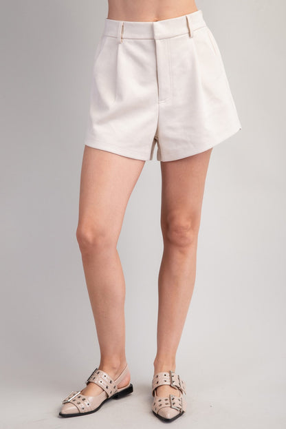 High Waist Suede Shorts