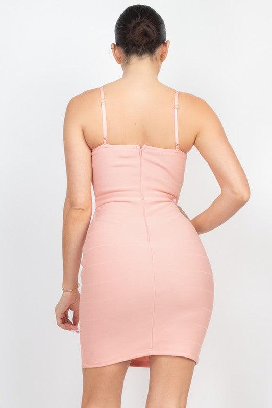 stone trim bustier zipup dress - RK Collections Boutique