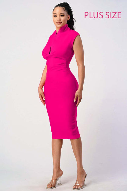 PLUS sleeveless bandage dress - RK Collections Boutique