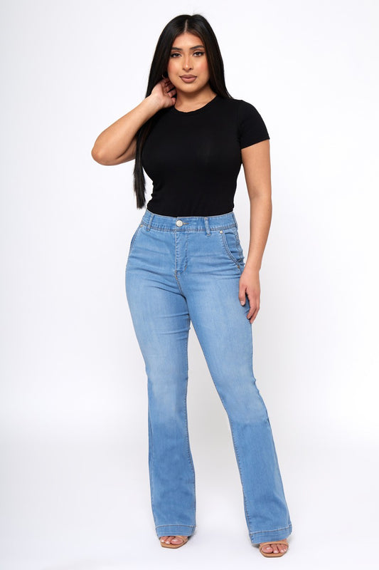 High Rise Denim Trouser Goddess Fit