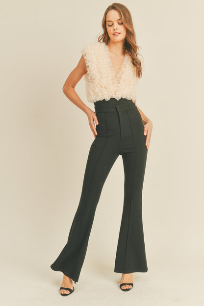 high waist flare pants