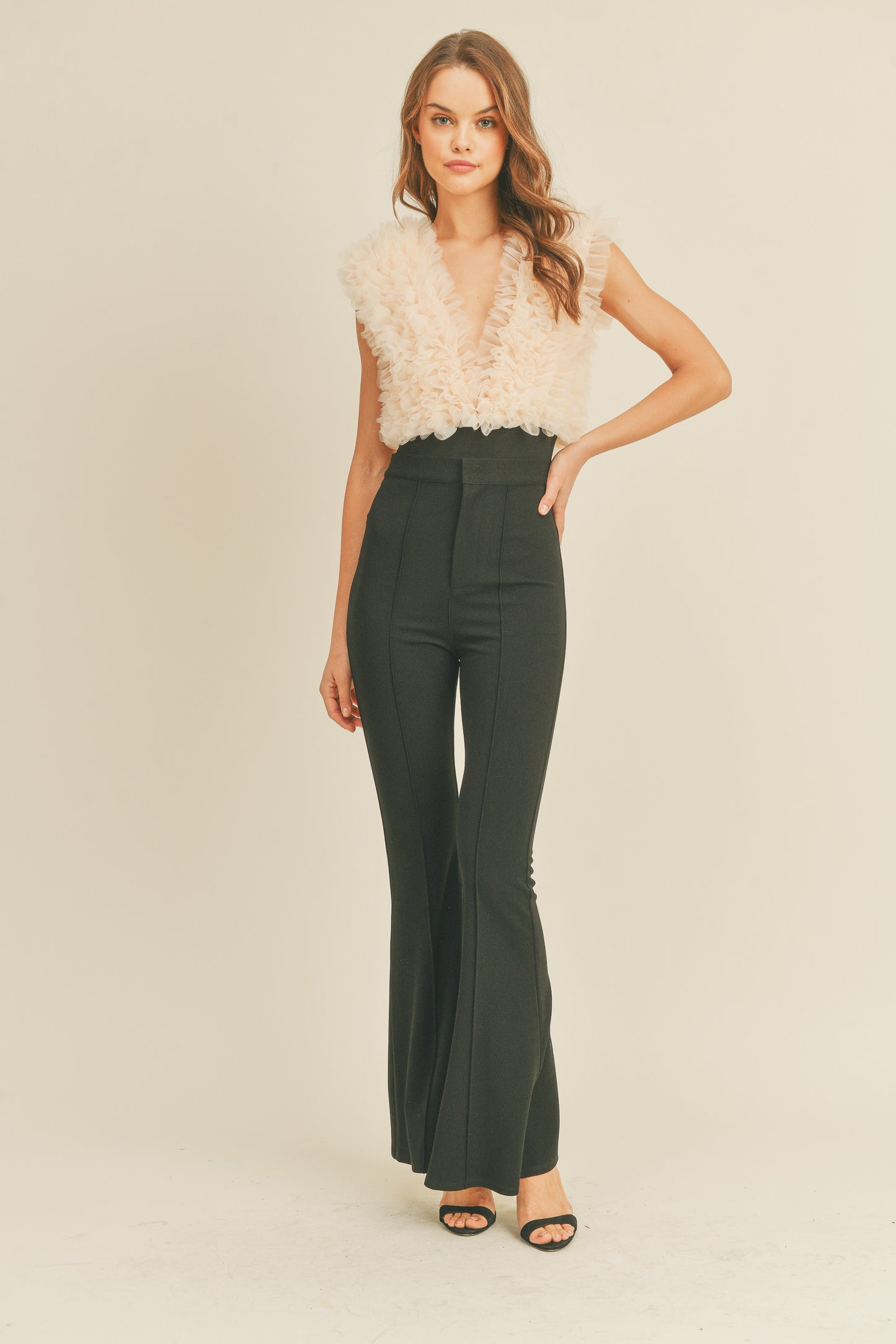 high waist flare pants