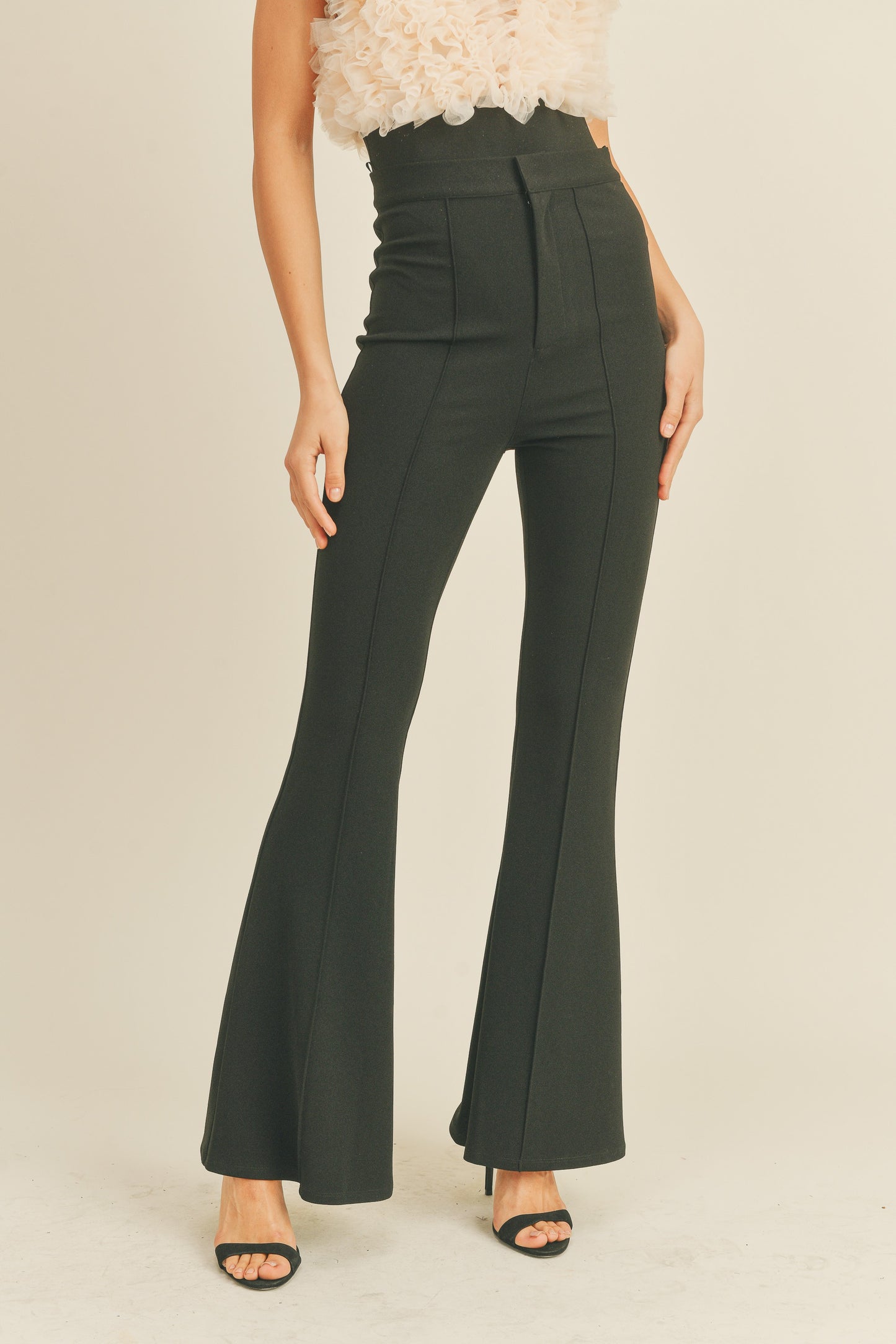 high waist flare pants