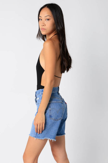 string back halter bodysuit