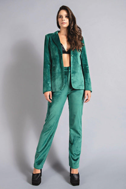 2pc set-velvet blazer & pants - RK Collections Boutique