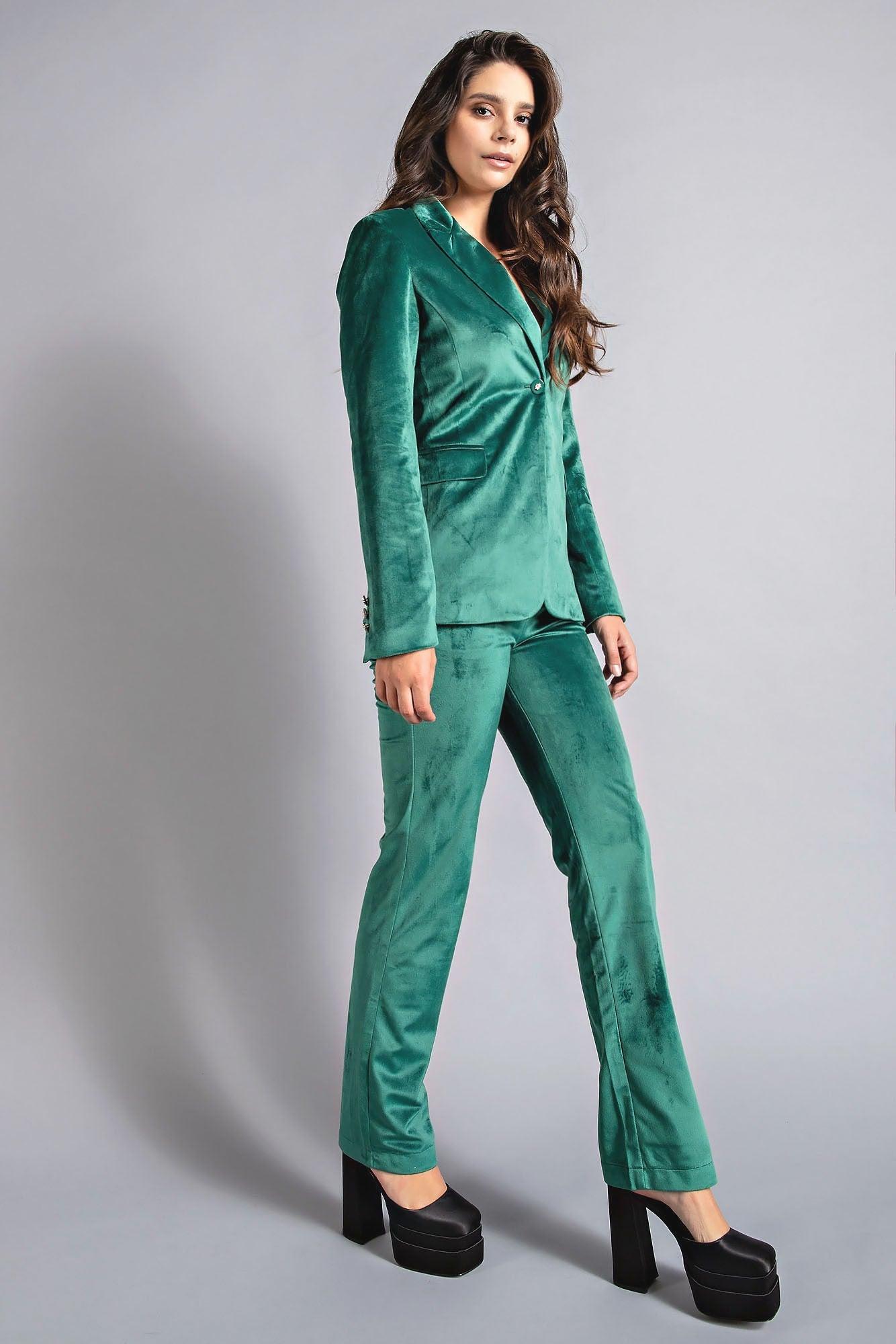 2pc set-velvet blazer & pants - RK Collections Boutique