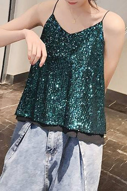 sequin tank top