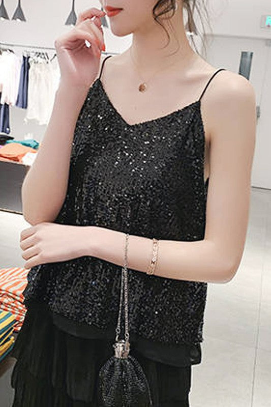 sequin tank top