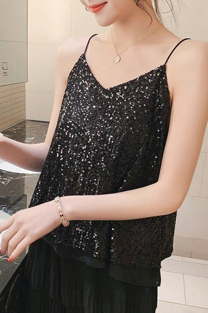 sequin tank top