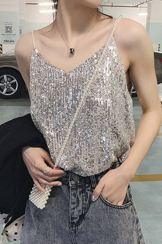 sequin tank top