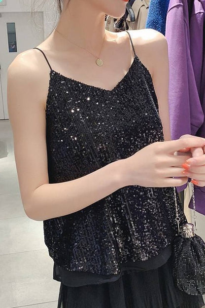 sequin tank top