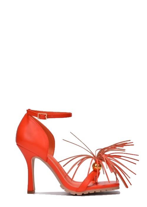 Imaka fringe pom pom open toe heel - RK Collections Boutique