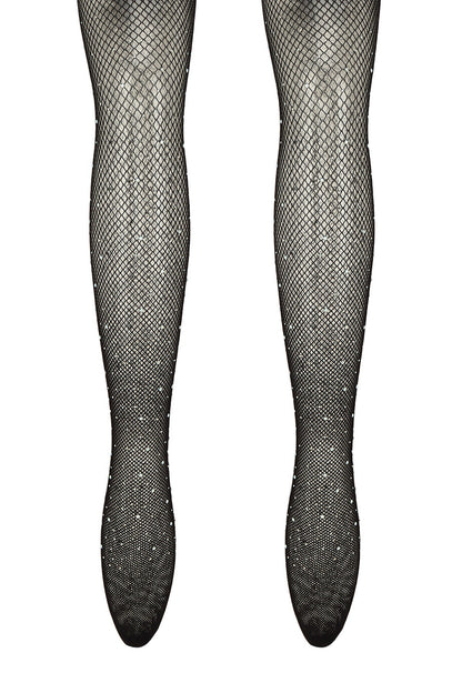 rhinestone fishnet tights