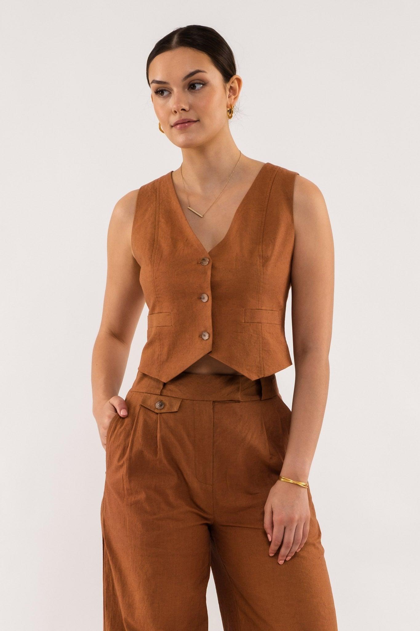 linen vest - RK Collections Boutique