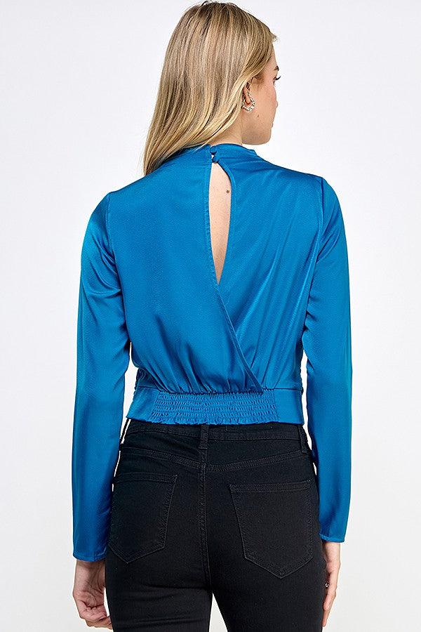 long sleeve mock neck band bottom top - RK Collections Boutique