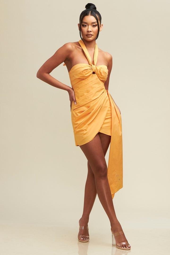 drape halter dress - RK Collections Boutique