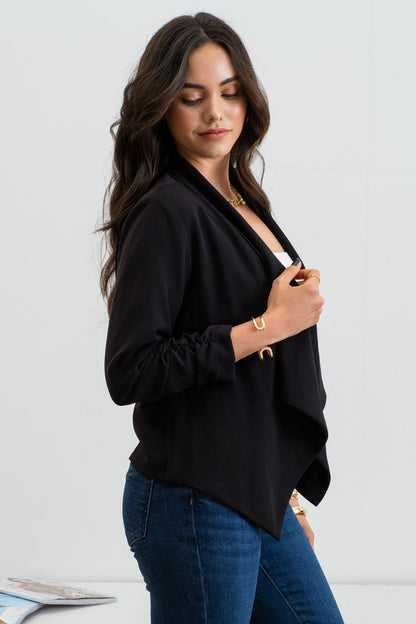 3/4 sleeve drape blazer