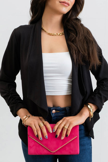 3/4 sleeve drape blazer