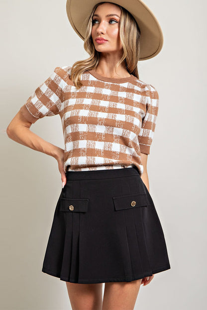 pleated skort