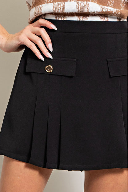 pleated skort