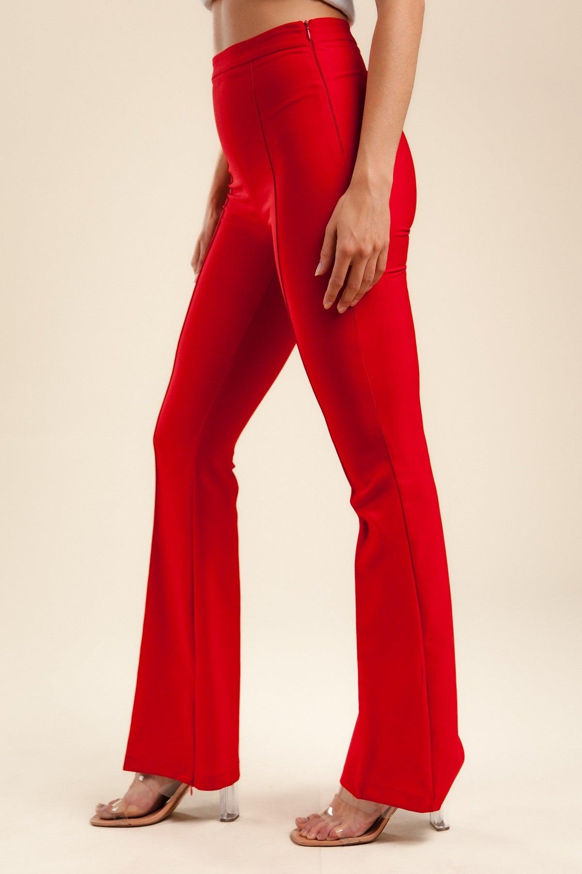 pintuck bootcut high waist pants - RK Collections Boutique