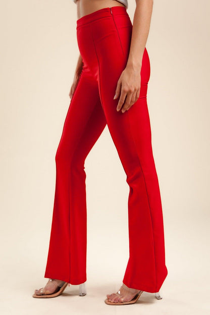 pintuck bootcut high waist pants - RK Collections Boutique