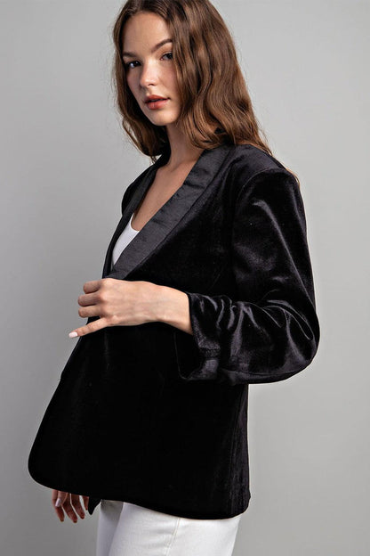 velvet tuxedo blazer - RK Collections Boutique