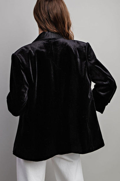 velvet tuxedo blazer - RK Collections Boutique