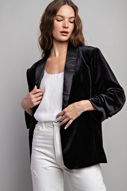 velvet tuxedo blazer - RK Collections Boutique