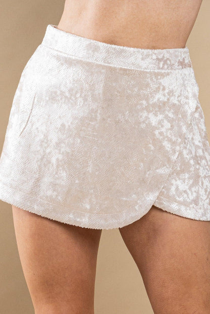 asymmetric velvet python print skort - RK Collections Boutique