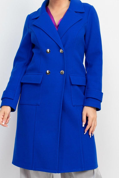 long double breasted peacoat - RK Collections Boutique