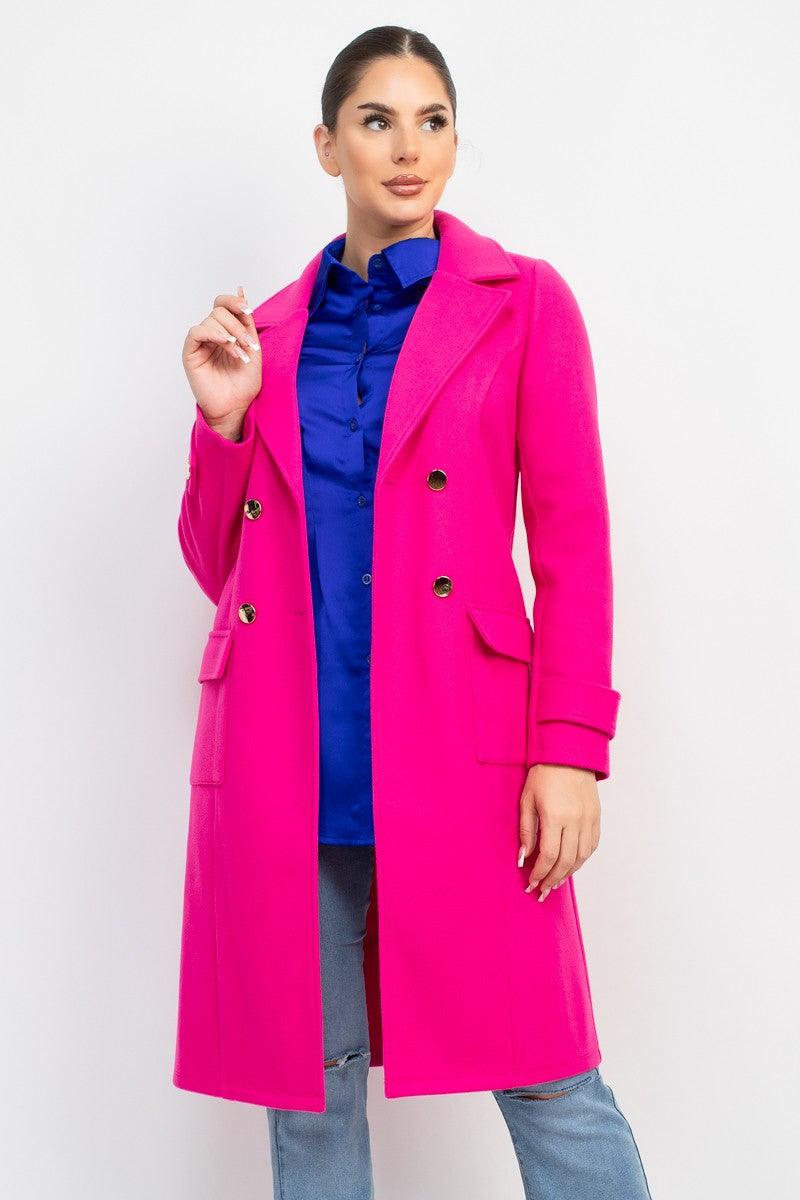 long double breasted peacoat - RK Collections Boutique