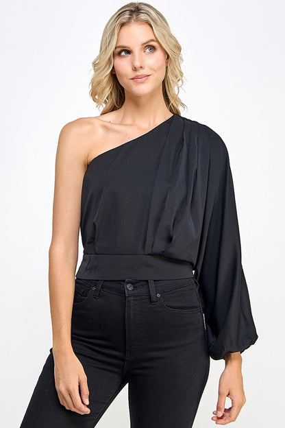 drape one sleeve top