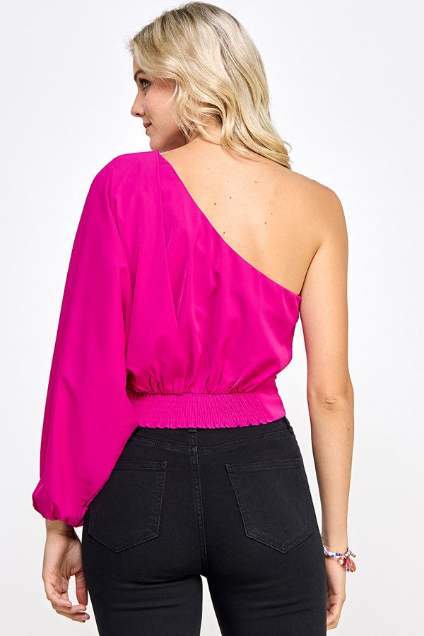 drape one sleeve top