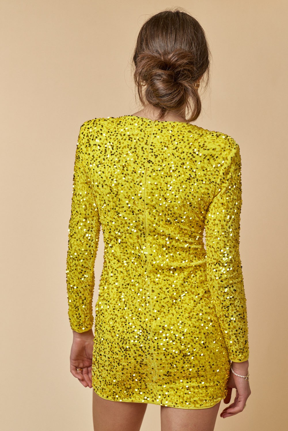 long sleeve sequin dress