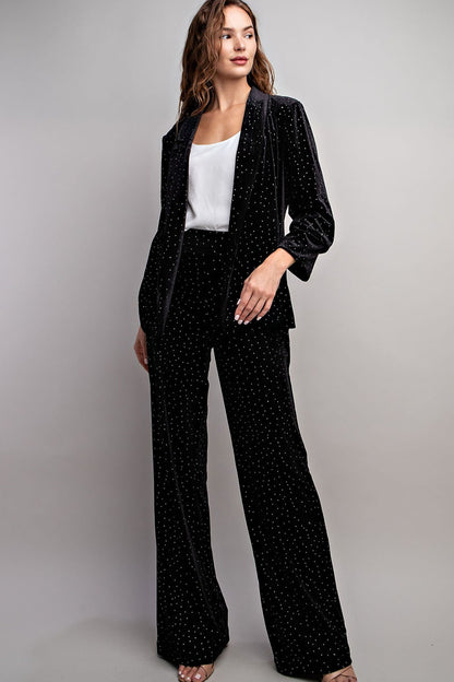 velvet rhinestone blazer