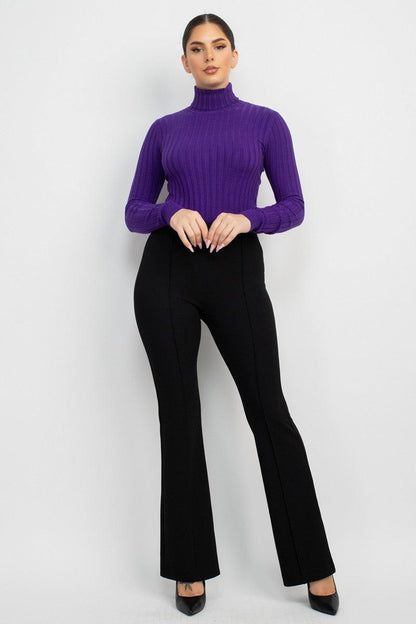 Ribbed Turtleneck Sweater - RK Collections Boutique