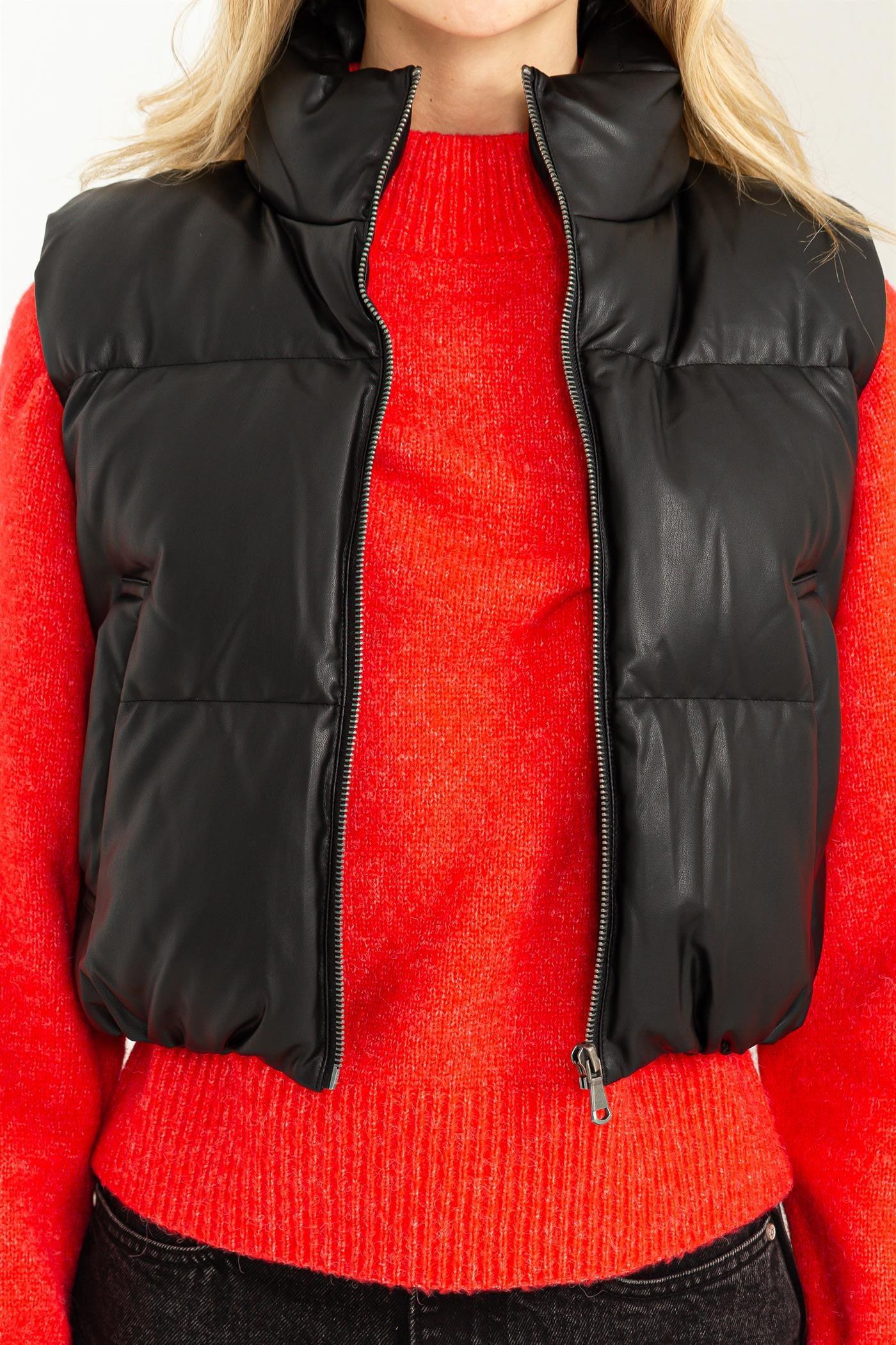 cropped puffer vest - RK Collections Boutique