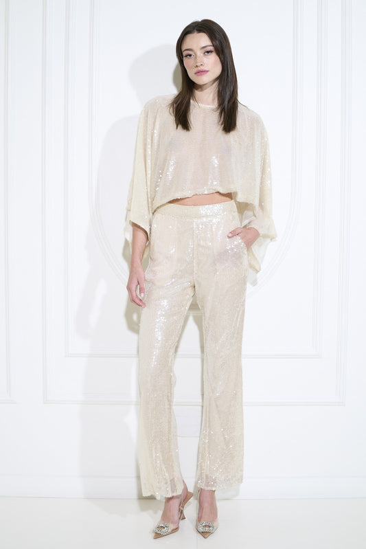 sequin flare pants