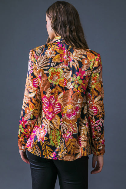 vintage print blazer