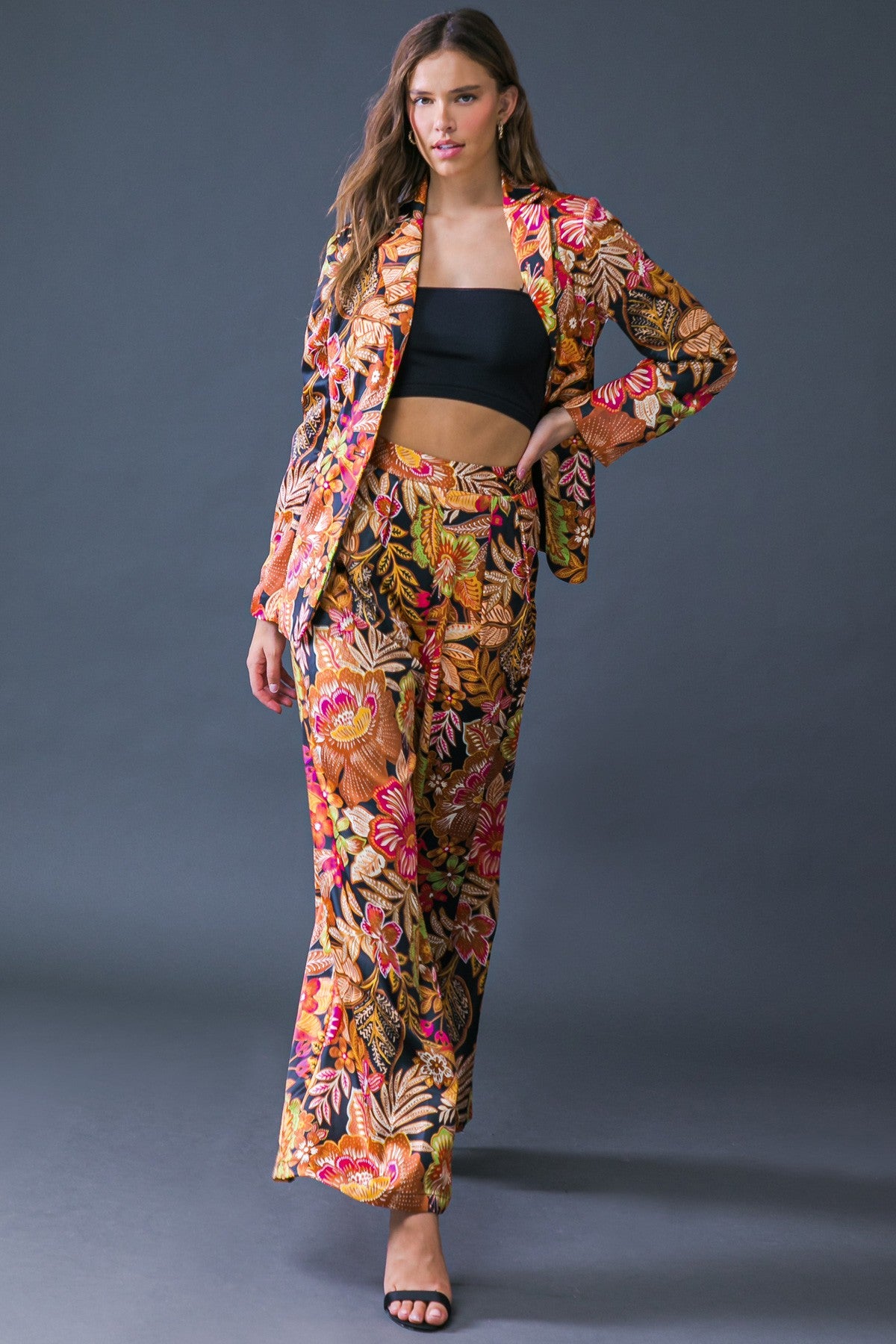 print high waist pants