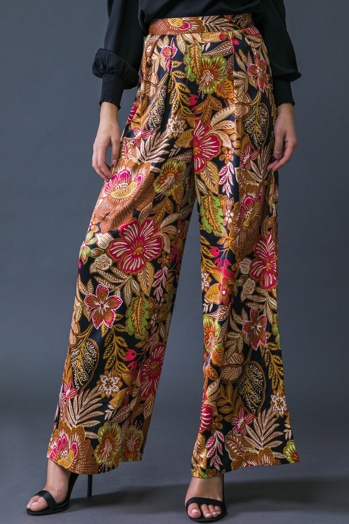 print high waist pants