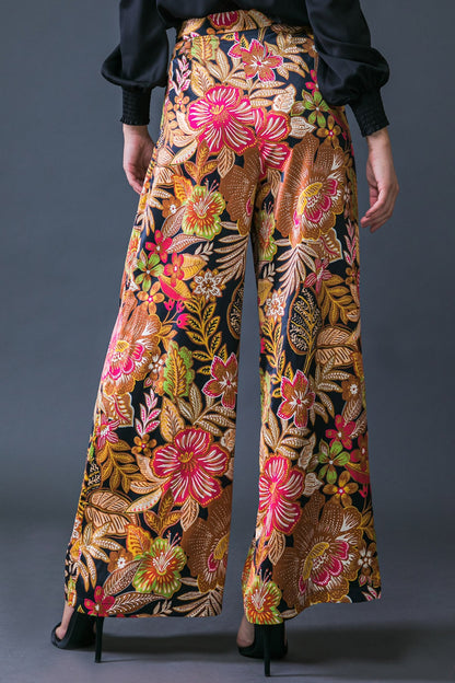 print high waist pants