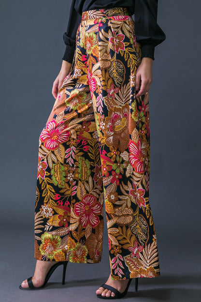 print high waist pants