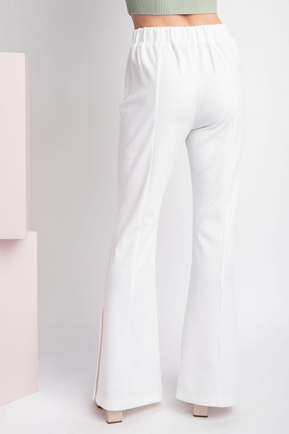 high waist side slit pants