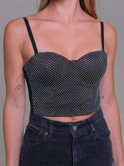 A/B rhinestone bustier top